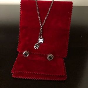 Ferragamo pendant with matching earrings